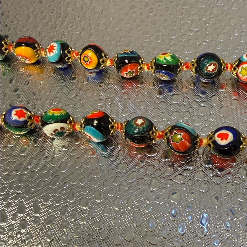 Vintage Venetian Marano Glass Colorful Beaded Necklace - Picture 10 of 13